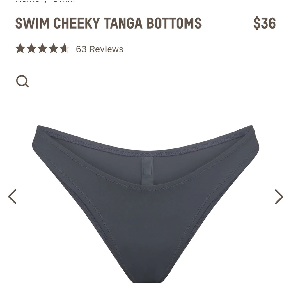 SKIMS 2 piece Bikini Swimsuit (Gunmetal)